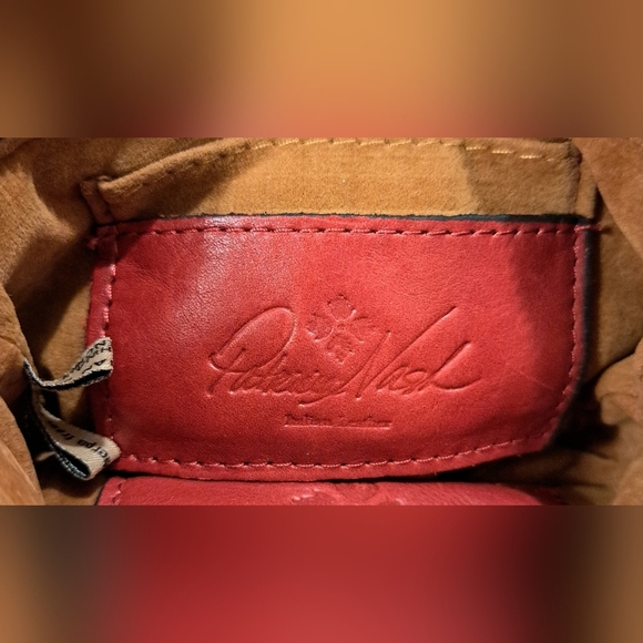 EUC Patricia Nash Burgundy Italian Sheepskin & Sherpa Casual Clutch Purse Bag - Picture 10 of 13